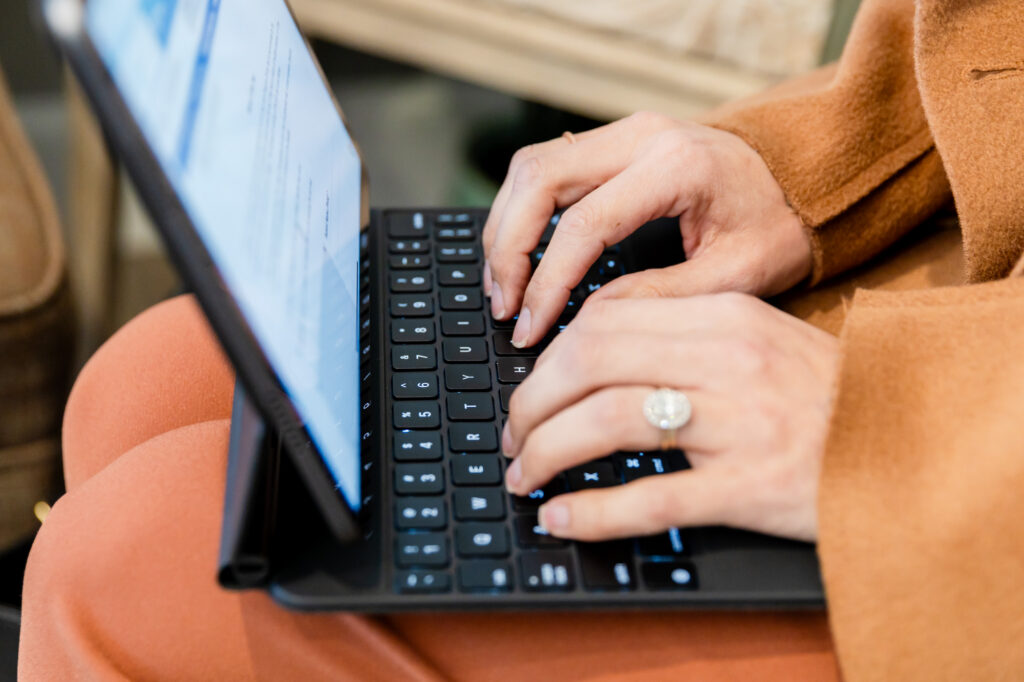 A provider sets up another treatment session on her computer. This kind of success shows why lead follow-up is critical to their private practice's success.